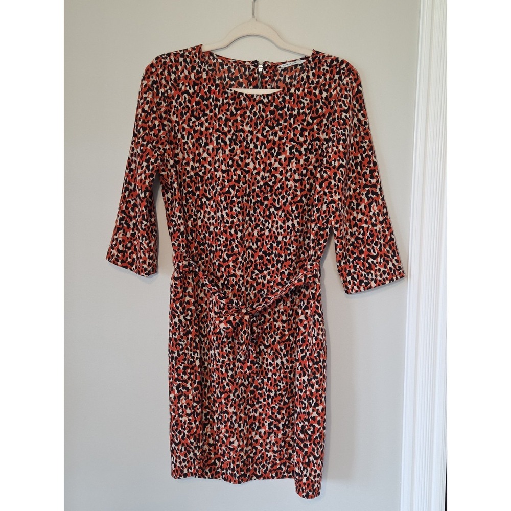 Distrikt Norrebro - Designer Dress Medium, Orange & Black Animal Print